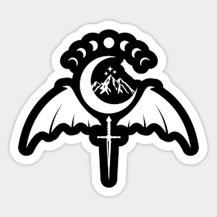 ACOTAR Wings and Crescent Sticker